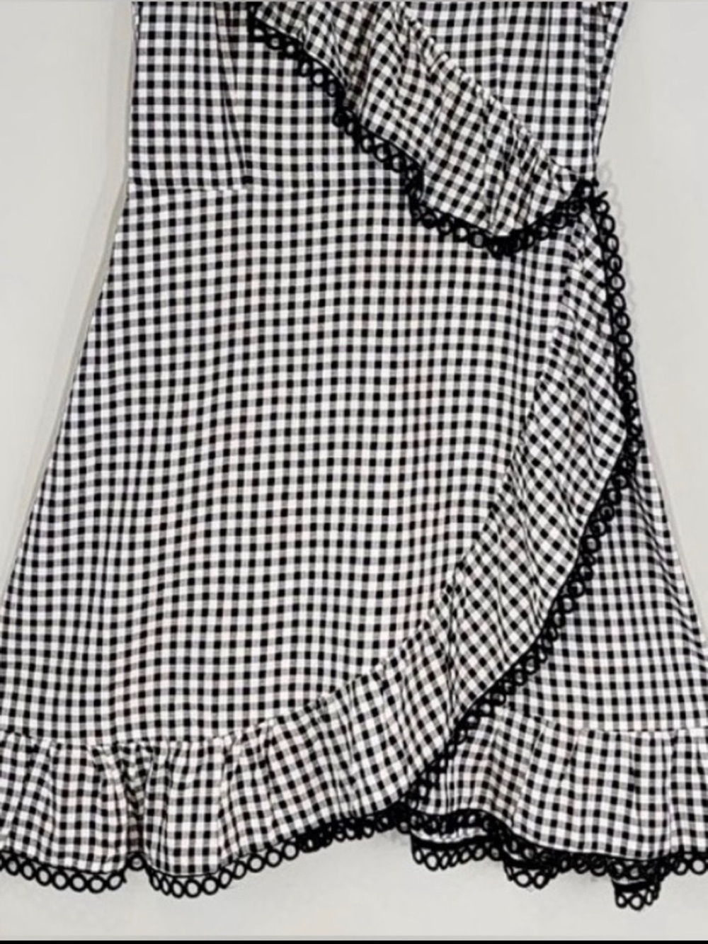 Revolve BB DAKOTA Gingham Ruffle Coquette Mini Dress Size 4 - Picture 4 of 10